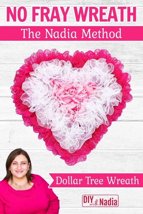 Dollar Tree Wreath Forms, Easter Deco Mesh Wreaths Diy, Dollar Tree Heart Wreath Diy, Deco Mesh Heart Wreath Diy, Deco Mesh Valentine Wreaths Diy, Filofax Diy, Heart Wreath Diy, Dollar Tree Wreath, Valentine Mesh Wreaths