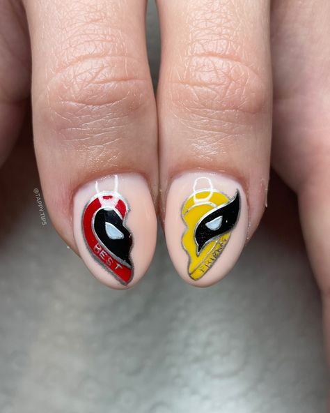 @hoytsnewzealand better give my girl a raise 😩👊 Representing for the new @deadpoolmovie out today 🕸️🐺. If you’re going to watch it today, see if you can spot the nails! Use the link in our bio to book and manage your appointments 🌻 AfterPay available ✨ X Men Nails, Deadpool Nail Art, Deadpool And Wolverine Nails, Cosplay Claws, Deadpool Nails, Wolverine Nails, Marvel Nails, Tips Nails, Deadpool And Wolverine