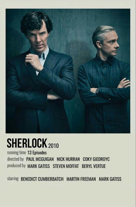 Sherlock Poster, Holmes Movie, Sherlock Series, Detective Aesthetic, Mystery Genre, Mark Gatiss, Sherlock Holmes Bbc, Movie Card, Series Poster