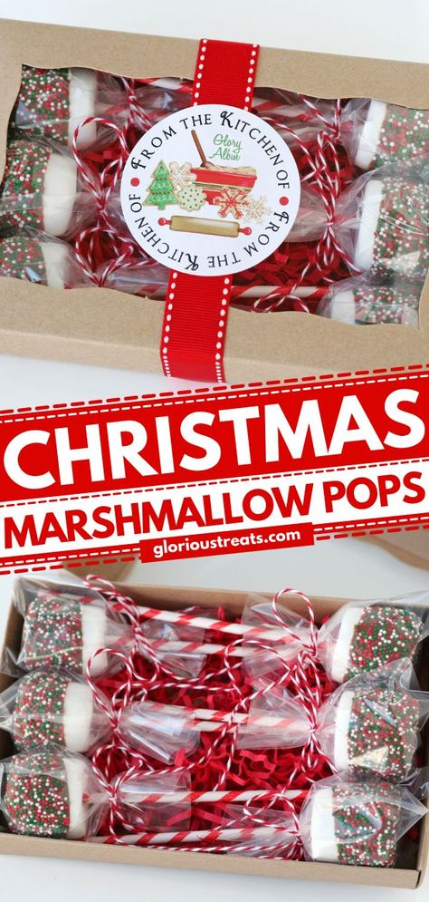 Christmas Marshmallow Pops, holiday treats, gift ideas Marshmallow Pops Christmas, Christmas Party Treats, Christmas Dip, Christmas Candy Homemade, Hot Chocolate Gifts, Easy Christmas Treats, Christmas Food Gifts, Christmas Candy Recipes, Marshmallow Pops