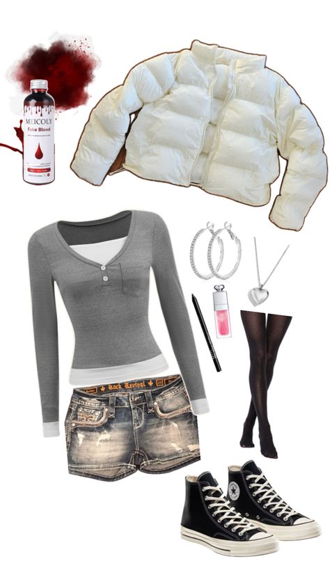 Jennifer’s body costume Jennifer Body Costume, Jennifer’s Body Costume, Classy Halloween Costumes, Classy Halloween, Jennifer's Body, Body Outfit, Couples Costumes, White Jacket, Halloween Ideas