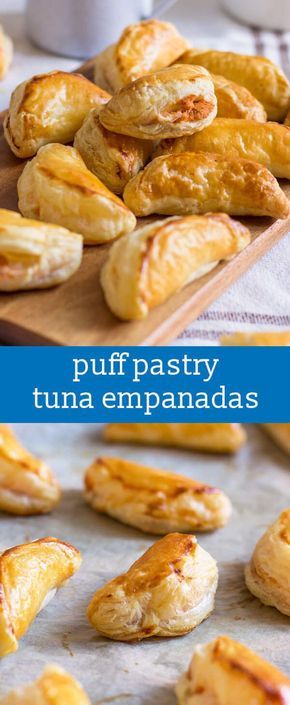 Tuna Empanadas, Empanadas Easy, Fruit Appetizers Easy, Puff Pastry Recipes Appetizers, Puff Pastry Appetizer, Easy Finger Foods, Protein Snacks Recipes, Recipe Puff Pastry, Puff Pastry Recipe