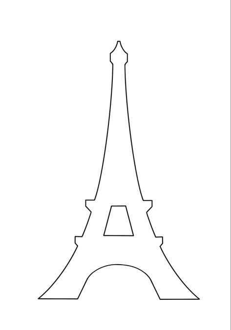 Eiffel Tower Cutout, Paris Olympics Crafts For Kids, Eiffel Tower Coloring Pages, France Crafts Preschool, Eiffel Tower Logo, Paris Crafts For Kids, France Crafts For Kids, France Stickers, France Craft