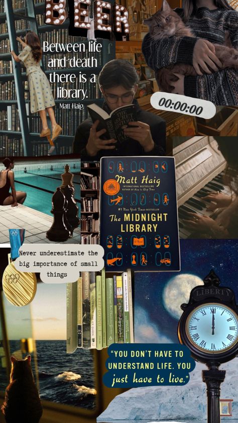 The Midnight Library, Booktok Aesthetic, Aesthetic Library, Library Reading, Book Wallpaper, Recommended Books To Read, Romantic Books, Literature Books, The Midnight