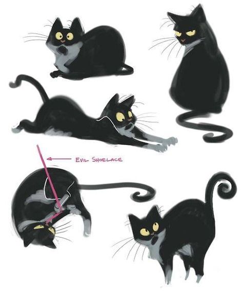 Drawing Faces, Söt Katt, Cat Character, Cats Illustration, Drawing Tutorials, Cat Illustration, Black Cats, Cat Drawing, Illustration Vector