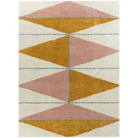 George Oliver Wauseon Pink/Orange Yellow/Ivory Area Rug | Wayfair Target Rug, Shag Area Rug, Geometric Area Rug, Ivory Rug, White Rug, Beige Rug, White Area Rug, Pink Beige, Geometric Rug