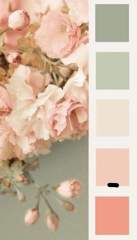 Decor Color Schemes, Green Color Schemes, Bathroom Themes, Spring Wedding Colors, Shabby Chic Bathroom, Spring Pastels, Room Paint Colors, Chic Bathrooms, Bedroom Color Schemes