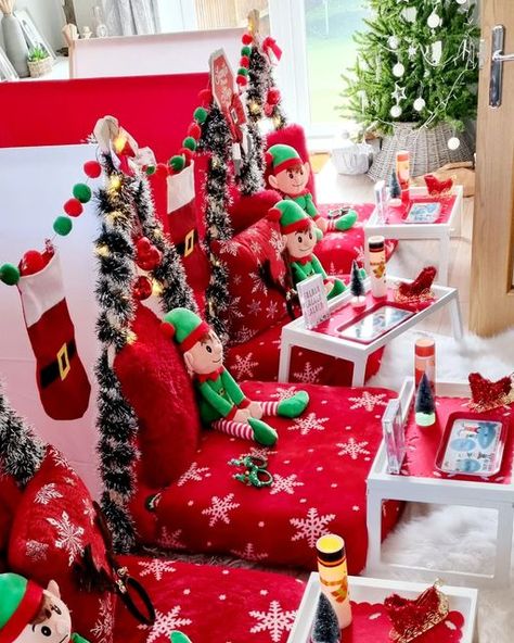 Christmas Tent Sleepover, Glamping Christmas, Christmas Teepee, Christmas Grotto Ideas, Grotto Ideas, Tent Parties, Tent Sleepover, Christmas Traditions Kids, Christmas Grotto