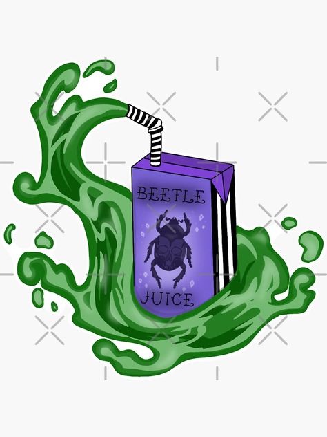 "Beetle Juice Box" Sticker for Sale by CharlotteRCraft | Redbubble Bettel Juice, Juice Clipart, Bug Juice, Juice Carton, Beetle Juice, Box Sticker, Juice Box, Juice Boxes, Beetlejuice