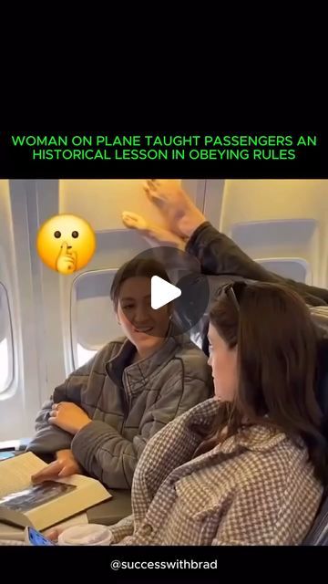 Bradley Smith ex tradie on Instagram: "This woman on the plane taught a passenger a lesson in obeying rules

Do you like this content? 
Follow us @successwithbrad 😄

DM for credit or removal request ©️ All rights and credits reserved to the respective owner(s)
Video: DM" Bradley Smith, On The Plane, S Video, Passenger, Funny, Instagram