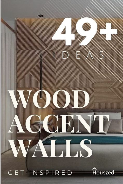 49+ Stunning Wood Accent Wall Ideas That Impress in 2023 | Houszed Wall Design Wooden Interiors, Master Bedrooms With Accent Wall Wood, Wood Texture On Wall, Wood Wall Panels Ideas, Wood Wall Designs Ideas, Decorative Wood Panels On Wall, Accent Wall Paneling Living Room, Bedroom Wooden Wall Designs, Wood Wall Design Ideas Dining Room