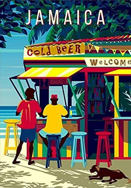 Amazon.com: jamaican art Beach Bar Party, Caribbean Landscape, West Indies Art, Jamaica Ocho Rios, Restaurant Mural, Case Creole, Vintage Jamaica, Jamaican Restaurant, Jamaican Art