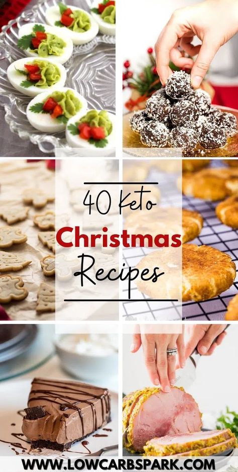 We've collected over 30 keto Christmas recipes to help you make delicious low carb menu. Celebrate Christmas with some of the best keto festive recipes! Keto Christmas Recipes, Low Carb Christmas Recipes, Holiday Healthy Snacks, Keto Thanksgiving Recipes, Healthy Holiday Treats, Low Carb Christmas, Healthy Christmas Recipes, Keto Holiday Recipes, Keto Thanksgiving