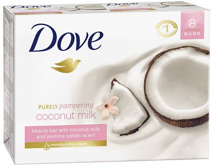 Dove Purely Pampering Beauty Bar Coconut Milk, Jasmine Petals, 8 pk Dove Purely Pampering, Milk Beauty, Dove Bar Soap, Dove Bar, Coconut Flower, Dove Soap, Coconut Soap, Scent Bars, Coconut Bars