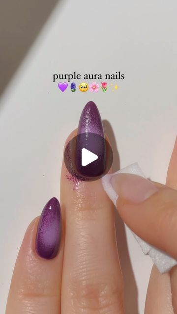 How To Aura Nails, Purple Aura Nails, Regular Nail Polish, Aura Nails, Purple Aura, 2024 Nails, Fingernail Designs, Purple Nail Polish, Purple Nail