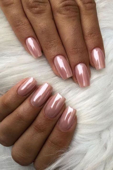 15 Nude Nail Ideas To Make You Look Chic In 2023 Popular Nails For 2024, Shilac Nail Ideas 2023, Shellac Nail Colors Winter Classy, February Neutral Nails, Winter 2023 Nail Color Trends, Trendy Nude Nails 2024, Shilac Nail Ideas 2023 Short, Nail Color For February 2024, Nude Metallic Nails