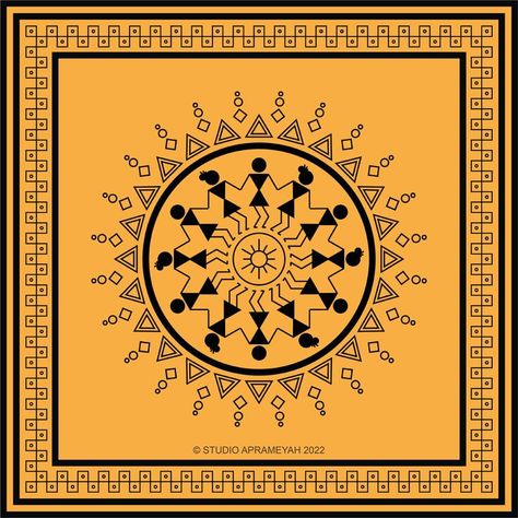 Warli, Mandala Worli Painting, Warli Art, Geometric Drawing, Art Decor Diy, Indian Folk Art, Painting Art Projects, Indian Art, Mandala Art, Art Style