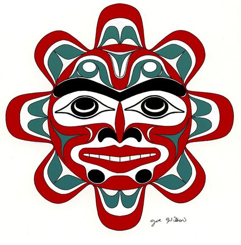 Coast Salish Art: Sun Tatouage Haida, Coast Salish Art, Salish Art, Arte Haida, Coast Salish, Native Artwork, Indian Artwork, Pacific Northwest Art, Haida Art