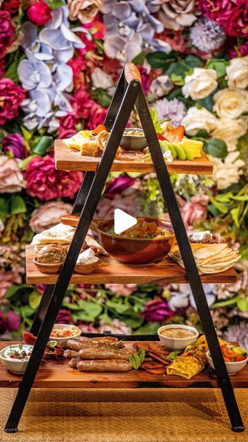 NURIYAH CAFE on Instagram: "Brunch plans this weekend? Head to Nuriyah for our fabulous breakfast tower for 2! 😍🥰

EGGS YOUR WAY, BEEF RASHERS,
SUJUK, GRILLED TOMATOES, SAUTEED
MUSHROOMS, HALLOUMI, AVOCADO,
POTATO GEMS, OLIVES, TOASTED
SOURDOUGH, TOPPED WITH A FLUFFY
PANCAKE, BELGIUM CHOCOLATE &
FRESH FRUIT." Breakfast Tower, Halloumi Avocado, Potato Gems, Belgium Chocolate, Grilled Tomatoes, Fluffy Pancakes, Sauteed Mushrooms, Fresh Fruit, This Weekend