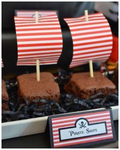 Pirate Party Birthday Party Ideas | Photo 9 of 17 Pirate Food, Mermaid Pirate Party, Pirate Themed Birthday Party, Peter Pan Party, Pirate Themed Birthday, Pirate Ships, Pirate Theme Party, Pirate Day, Pirate Birthday Party