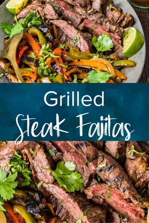 Best Steak Fajitas, Steak Fajita Marinade, Beef Fajita Recipe, Skirt Steak Fajitas, Flank Steak Fajitas, Easy Steak Fajitas, Grilled Meals, Steak Fajita Recipe, Fajita Marinade