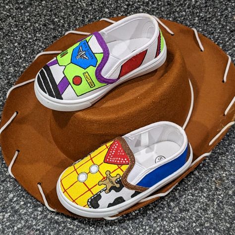 Painted baby shoes