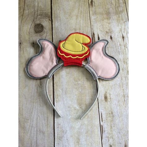 Dumbo Ears With Red and Yellow Hat Headgear Inspired by Disney and... (57 BRL) ❤ liked on Polyvore featuring accessories, hair accessories, hair, grey, headbands & turbans, bow headbands, yellow turbans, bow hair accessories, red bow headband and hair band accessories Disney Cosplay Ideas, Ear Ideas, Dumbo Ears, Diy Disney Ears, Diy Mickey Ears, Disney Mouse Ears, Disney Headbands, Disney Mickey Ears, Disney Hair