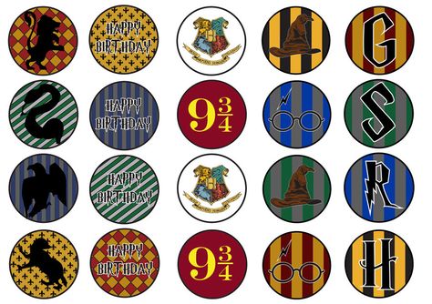 Harry Potter Tag, Harry Potter Cupcake Toppers, Kids Party Treats, Halloween Jewelry Diy, Harry Potter Activities, Harry Potter Cupcakes, Plan Lector, Classe Harry Potter, Harry Potter Marathon