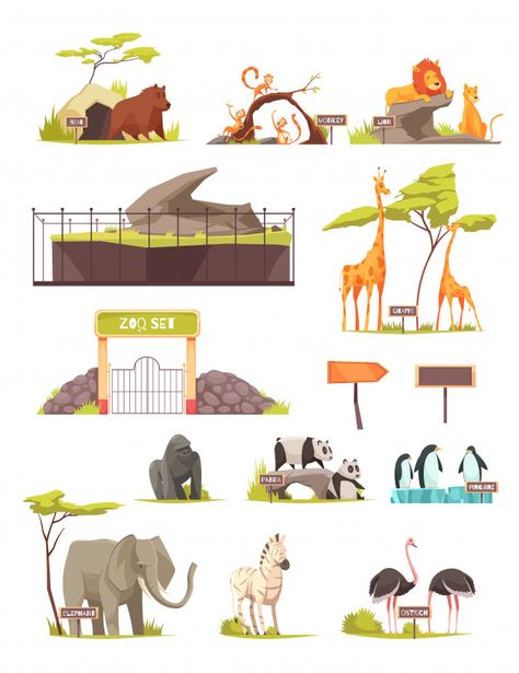 Elephant Zoo, Zoo Project, Zoo Art, Dinosaur Toys For Kids, Animals Cartoon, Africa Animals, Graphic Design Photo, Vector Character, Flat Vector