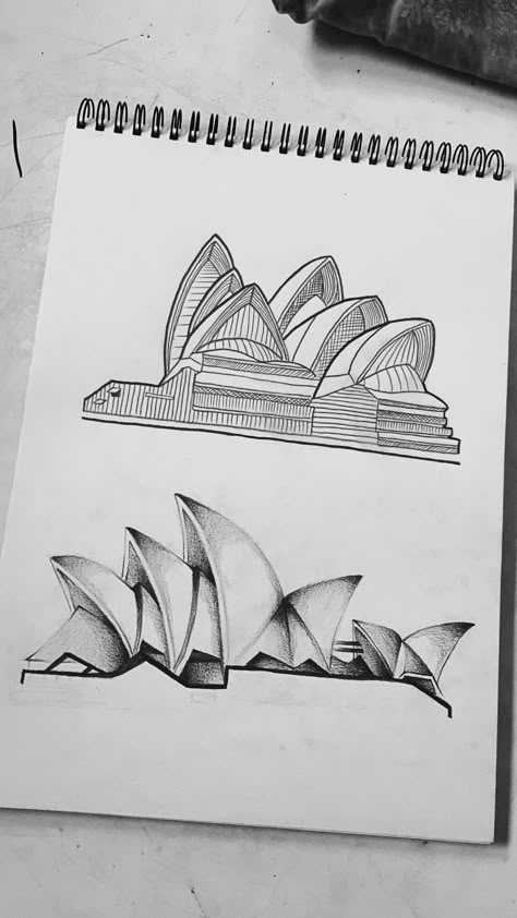 Sydney Opera House Sketch, Architect Drawing Sketching, Sydney Opera House Drawing, Architecture Concept Drawings Sketches, Opera House Drawing, Architecture Drawing Easy, Arhitecture Draw, Easy Architecture Sketch, Sydney Drawing