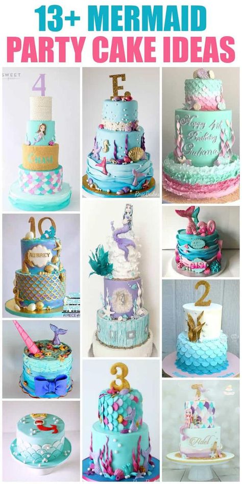 Mermaid Birthday Party Cake, Mermaid Cake Ideas, Mermaid Baby Shower Cake, Baby Shower Cake Ideas, Cake Mermaid, Little Mermaid Cake, Little Mermaid Cakes, Mermaid Theme Birthday Party, Mermaid Birthday Cakes