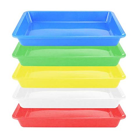 Painting Beads, Playing With Slime, Paint Trays, Diy Paint Projects, Project Organization, Bead Organization, Plastic Tray, Plastic Art, Plastic Trays