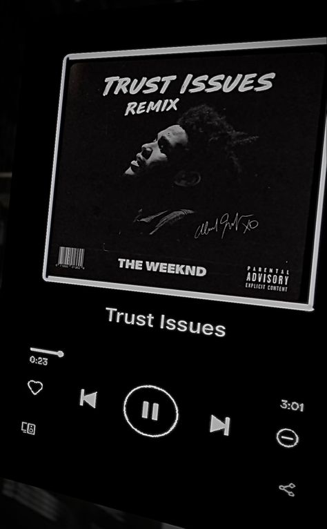 Trust Issues The Weeknd, Weeknd Spotify, Abel Tesfaye, Trust Issues, Music Therapy, Greatest Songs, Homescreen Wallpaper, Parental Advisory, The Weeknd