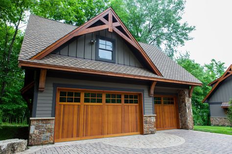 Timber Frame Garage, Detached Garage Designs, Small Rustic House, Entry Door Designs, Garage Guest House, Garage Door Styles, Garage Exterior, Shingle Siding, Craftsman Exterior