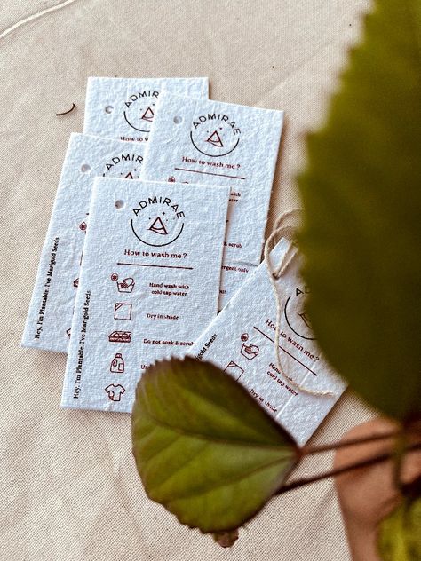 Eco Friendly Tags, Branding 2023, Hang Tags Clothing, Plantable Paper, Business Cards Layout, Eco Label, Clothing Packaging, Eco Packaging, Flowers Paper