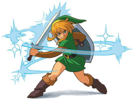 Link Spin Attack (GBA) Art - The Legend of Zelda: A Link to the Past Art Gallery Link To The Past Art, Retro Video Games Art, A Link To The Past, Link To The Past, Pointy Ears, Link Art, Nintendo Art, Classic Video Games, Blonde Hair Blue Eyes