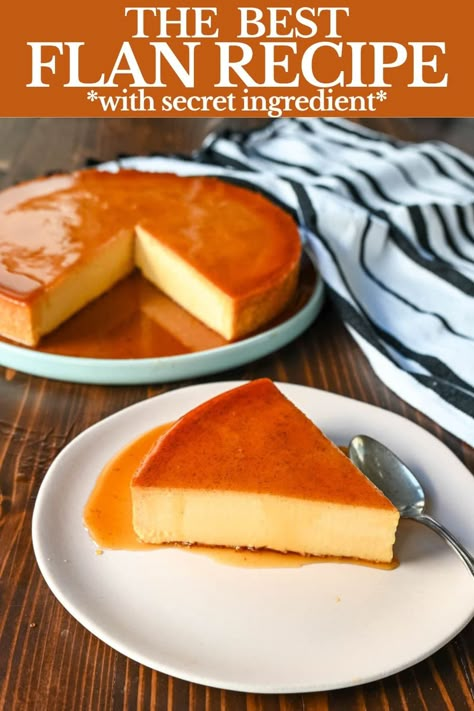 Caramel Flan Best Caramel Flan Recipe, Pumpkin Cheese Flan, Cake Flan Recipe, Sugar Free Flan, Instant Pot Flan, Filipino Flan Recipe, Banana Flan Recipe, Flan De Queso Puerto Rico Recipes, How To Make Flan Spanish