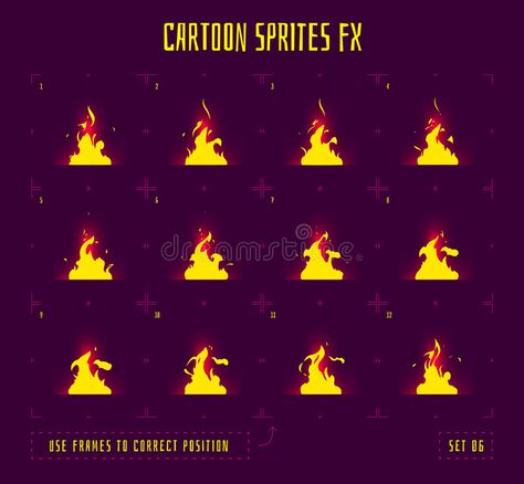 Animation frames or fire sprites royalty free illustration Fire Sprite, Animation Frames, Frame Animation, Red Gradient Background, Fire Animation, Frame By Frame Animation, Mobile Games, Free Illustration, Motion Graphic