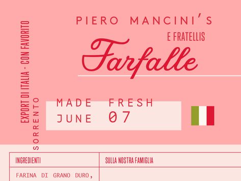 Italian Logo, Identity Design Inspiration, Food Packaging Design, Packaging Labels Design, Packaging Design Inspiration, Italian Restaurant, Packaging Labels, Design Reference, Branding Inspiration