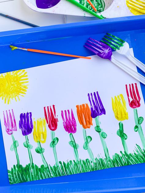 activities! Fire Crafts, Easy Painting Ideas, Spring Crafts For Kids, Puffy Paint, Rainbow Crafts, Washable Paint, Spring Activities, Nature Crafts, Spring Crafts