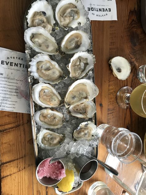 Love oysters? Then you've got to check out Eventide, Oyster Co. in Portland, Maine! Click the link to find out why Portland makes a great foodie getaway. Scarborough Maine, Best Oysters, Oyster Bar, Portland Maine, Local Restaurant, Best Restaurants, The East, East Coast, New England