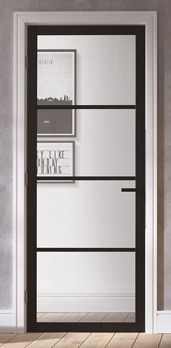 Black Framed Glass Internal Doors, Black Framed Doors Interior, Black Framed Doors, Internal Metal Doors, Black Steel Interior Doors, Black Glass Internal Door, Black Frame Doors Interior, Black Glazed Internal Doors, Internal Glass Doors Hallways