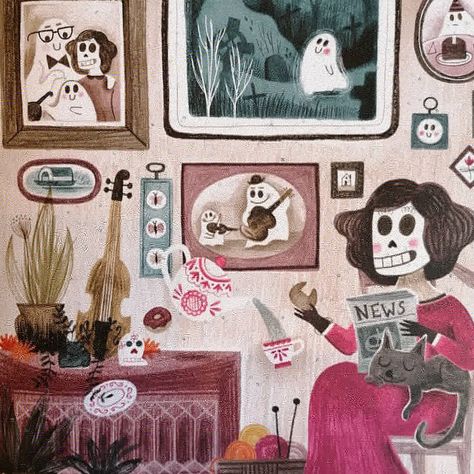 Gustavo The Shy Ghost, Interiors Illustration, Kidlit Art, Spooky Illustration, Iphone Decor, Blog Illustration, Ghost Illustration, Inspirational Illustration, Children's Illustration