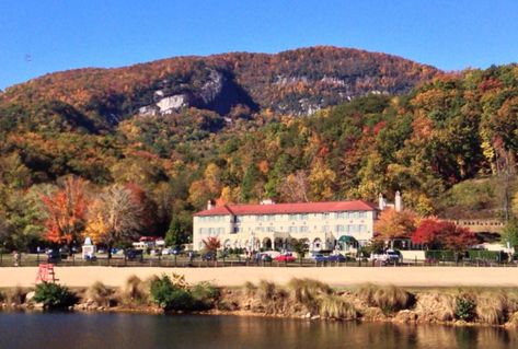 Most People Have No Idea This Gorgeous North Carolina Hotel Is Actually Haunted Lake Lure North Carolina, Lake Lure, Haunted History, Haunted Hotel, Biltmore Estate, Mountain Town, Dirty Dancing, Haunted Places, Oh The Places Youll Go