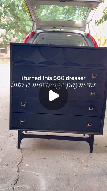 Restore Painted Wood Furniture, Modernize Old Furniture, Mid Century Modern Furniture Redo, Art Deco Furniture Makeover, Dresser Vertical, Mid Century Modern Furniture Makeover, Mid Century Furniture Makeover, Old Furniture Repurposed, Thrift Flip Furniture