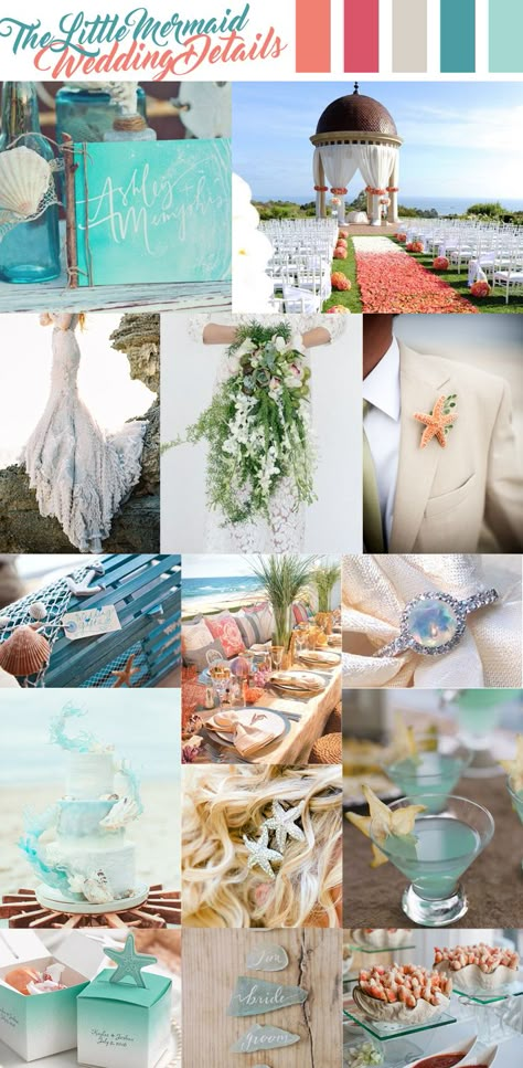 Ariel Wedding Theme, Disney Little Mermaid Wedding, Little Mermaid Themed Wedding, Little Mermaid Wedding Theme, Mermaid Theme Wedding, Mermaid Wedding Ideas, Mermaid Wedding Theme, Mermaid Inspired Wedding, Mermaid Themed Wedding