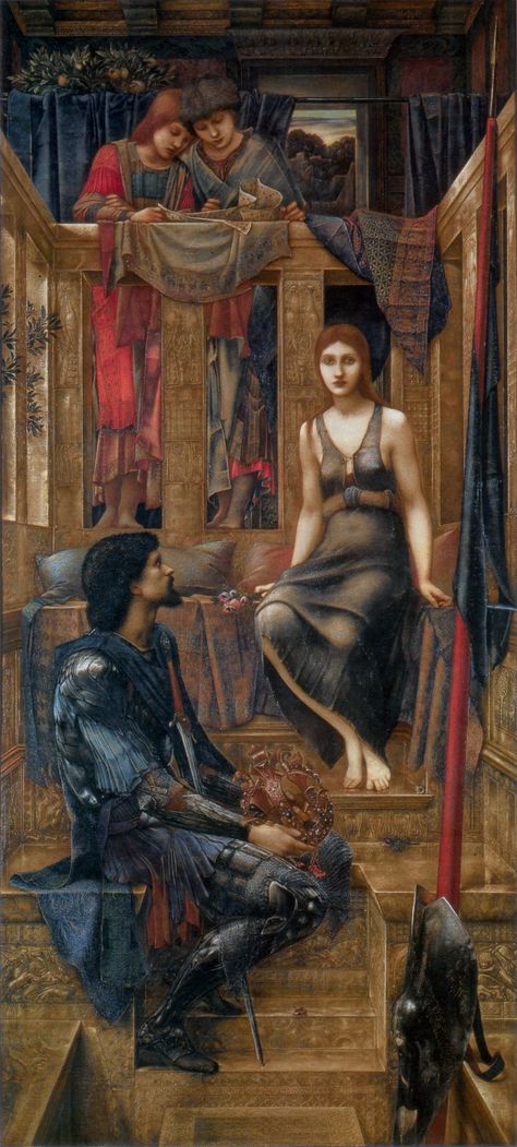 King Cophetua and the Beggar Maid - Jones (1884) Raphaelite Paintings, Pre Raphaelite Paintings, Pre Raphaelite Brotherhood, Pre Raphaelite Art, Edward Burne Jones, Burne Jones, John Everett Millais, Tate Britain, Tate Gallery