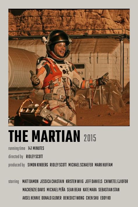 The Martian Movie, Martian Movie, Mackenzie Davis, Sean Bean, Kate Mara, Kristen Wiig, Donald Glover, Ridley Scott, Movie Covers