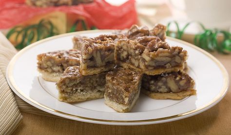 From The Culinary Institute of America, a recipe for Pecan Diamonds. Culinary Institute Of America, Candy Thermometer, Baked Goodies, Cake Flour, Cookies Ingredients, Holiday Cookies, Cookie Bars, Other Recipes, Christmas Treats