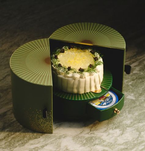 Petrossian & Lady M's Caviar Cake Is The New Status Symbol In Town Cake Package Design, Fine Dining Desserts, Pastry Design, Luxury Baby Gifts, Status Symbol, New Status, Luxury Cake, Lemon Dill, Crepe Cake